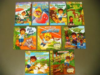 Lot 9 Go Diego kids story picture books/early readers Nick Jr Rescue 
