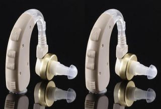 2pcs Digital BTE Hearing Aids Aid 4CHANNELS Adjustable For L/ R ears 
