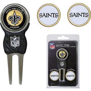  SAINTS NFL Licensed Golf Divot Tool with 3 Ball Markers Set NEW