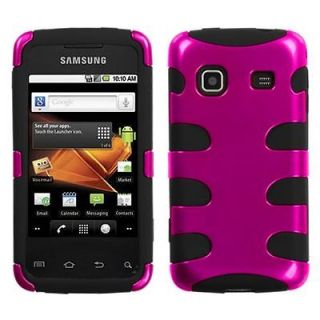 Hot Pink/Black Samsung Galaxy Prevail Precedent M820 Fishbone Case 