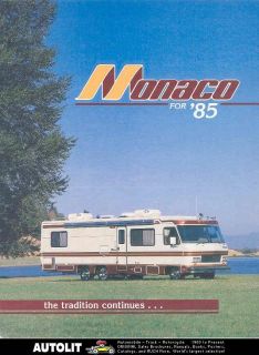 1985 Monaco Motorhome RV Chevrolet Brochure