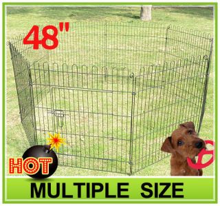 48 8 panel Pet Dog Cat Exercise Pen Playpen Fence Yard Kennel 