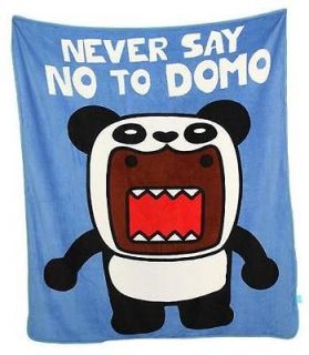New Never Say No to Domo Kun Panda Costume Plush Fleece Throw Blanket 