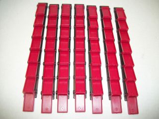 Domino Rally Parts 7 Straight Track Pieces Red/Black