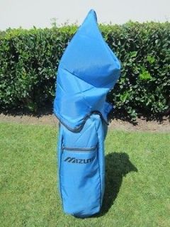 Vtg BURTON JASPER RED WHITE BLUE Synthetic LEATHER Golf Cart Bag w 