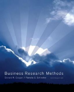 Business Research Methods by Donald R. Cooper and Pamela S. Schindler 