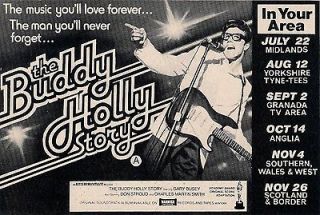 Original Half Page Advert Buddy Holly Story Gary Busey Don Stroud