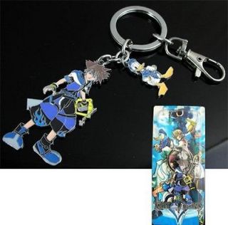 Cosplay Kingdom Hearts Anime Sora with Donald Duck Key Chain / Ring #B