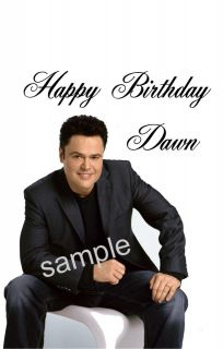 Donny Osmond, Personalised birthday card A5 size