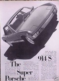 1972 73 Porsche 914S 914 S ORIGINAL Vintage Ad SUPER CMY STORE 5 