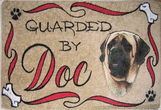 ENGLISH MASTIFF,dog door mat,personaliz​ed,dog breeds,airbrus​h 