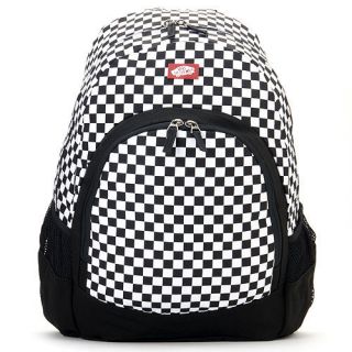 Brand New VANS Doren Backpack Book Bag White w/ Black Checkerboard 