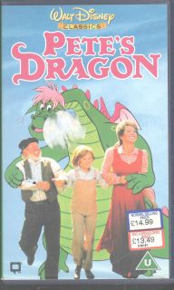PETES DRAGON VIDEO VHS PAL UK WALT DISNEY MICKEY ROONEY SHELLEY 