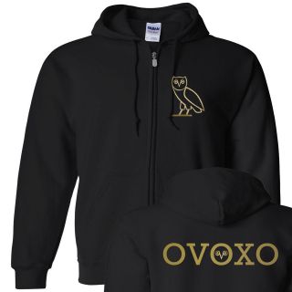 OVOXO Drake Octobers Very Own Full Zip Hooded Sweatshirt OVO Hoodie S 