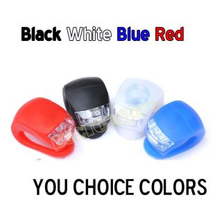 New Silicone Bike Bicycle Rear Wheel Double LED Flash Light 4 Colors 