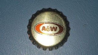 Lot 100 Unused Soda Pop Bottle Cap Caps Crowns Gold A&W A and W Root 