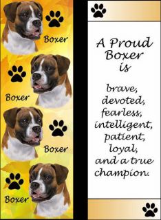 BOXER 3_D BOOKMARK DOG BREED UNCROPPED BOXERS BOOK MARK BOOKMARK   NEW 