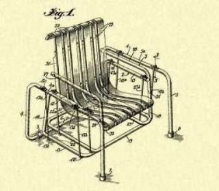 Porch Rocker / Glider Chair US Patent Art Print_D352