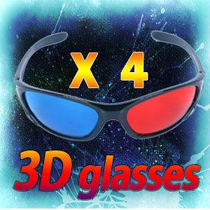   Frame Red Blue 3D Glasses For Dimensional Anaglyph Movie DVD Game