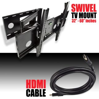 Swivel Arm 32 60 LCD LED Plasma TV Wall Mount Tilt 6 Feet HDTV HDMI 1 