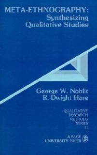   Vol. 11 by George W. Noblit and R. Dwight Hare 1988, Hardcover