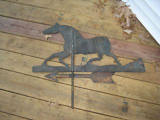 Antique/Vintag​e Folk Art Weathervane of Trotting Horse, Sulky with 