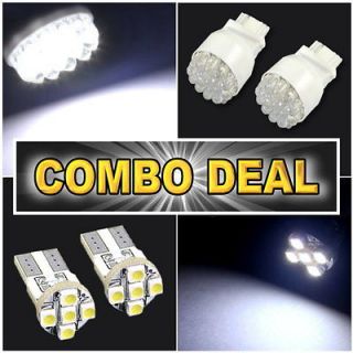 White Backup 3156 + Licence Plate T10 168 Led Lights Combo Package 