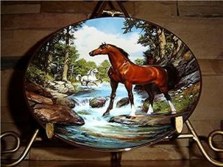 THE FRANKLIN MINT COOL CREEK CROSSING HORSE PLATE
