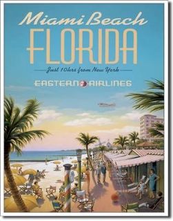 New Miami Beach Eastern Airlines Tiki Hut Bar Vacation Home Wall Decor