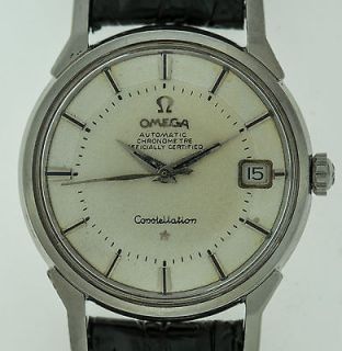 OMEGA CONSTELLATION 168005 AUTOMATIC STEEL PIE PAN DIAL VINTAGE 