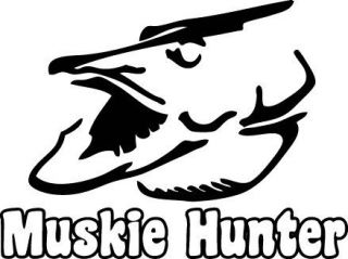 Muskie Hunter Vinyl Decal Sticker fishing fish