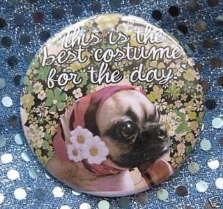 edie beale BEST COSTUME FOR DAY Pug dog pocket mirror