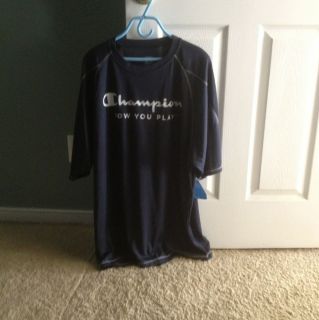 Champion Moisture MGMT FITNESS TEE. NWT Was $35 Now $12 Navy 2XL Wow