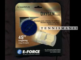   OF E FORCE OXYGEN RACQUETBALL STRINGS 17 GUAGE NATURAL COLOR EFORCE