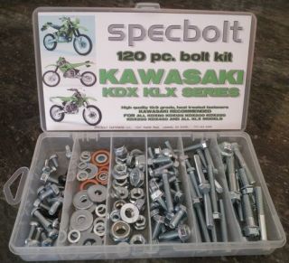 Specbolt 120 piece Bolt Kit Kawasaki KDX 175 200 220 225 250 enduro 