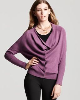 Eileen Fisher NEW Purple Long Sleeve Cowl Neck Cardigan Sweater 
