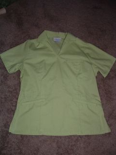 Nursing Nurse scrub uniform TOP size XS LIFE LIME GREEN