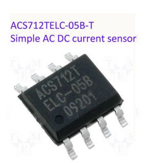 ACS712T ELC 05B Chip Hall Effect High Current Sensor 5A SO 8 DIY 