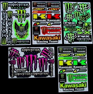 Sheets Stickers motocross MOTO Scooter RC mongoose Energy Rockstar 