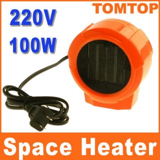   Personal Ceramic Space Heater Electric Fan 220V 100W Forced Orange