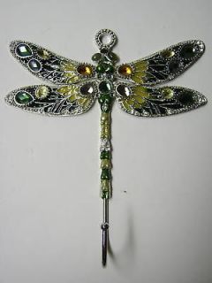 Elegant Wellesley Manor Austrian Crystal Dragonfly Hook