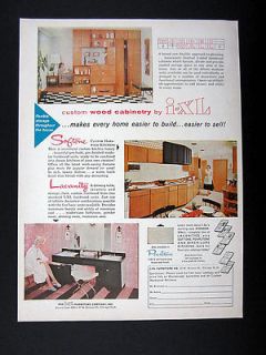 XL Furniture Co Custom Wood Cabinetry mid century styles 1957 Ad 