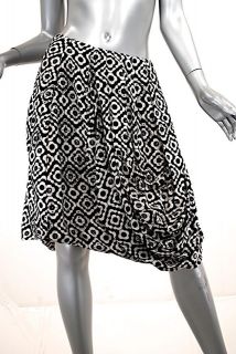 Cooper by Trelise New Zealand Black White Silk Skirt Very Ex Cond Size 