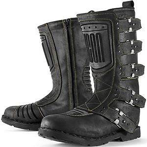 Icon 1000 Elsinore Motorcycle Street Boots Black