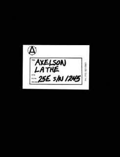 axelson lathe in Manufacturing & Metalworking