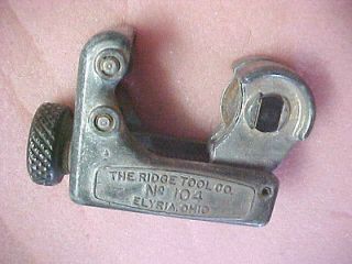 Vintage Ridgid no. # number 104 pipe cutter Up to 1 dia tool tools