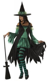 NEW Junior Teen Emerald Witch Halloween Costume 05011