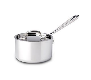 All Clad Tri Ply Stainless Steel 1 qt. Sauce Pan w/Lid (4201) *NEW*