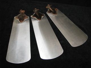   of 3 Vintage 1890s CopperTin Zinc? Metal Emerson Ceiling Fan Blades