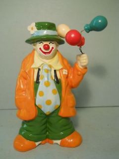 vtg Piggy Bank Clown with Balloons Bank by Enesco Bank